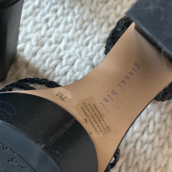 Gianni Bini Black Rope Braided Platform Heels Size 7 - Picture 10 of 10